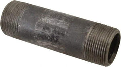 Value Collection - Schedule 80, 1-1/4" Diam x 5" Long Black Pipe Nipple - Threaded - Top Tool & Supply