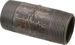 Value Collection - Schedule 80, 1-1/2" Diam x 4" Long Black Pipe Nipple - Threaded - Top Tool & Supply