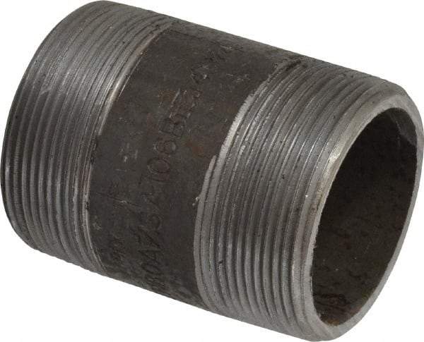 Value Collection - Schedule 80, 2" Diam x 3" Long Black Pipe Nipple - Threaded - Top Tool & Supply