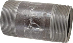 Value Collection - Schedule 80, 3" Diam x 6" Long Black Pipe Nipple - Threaded - Top Tool & Supply