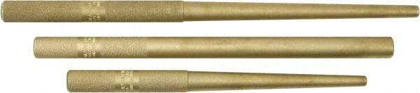 Mayhew - 3 Piece, 3/8 to 3/4", Drift Punch Set - Round Shank, Brass, Comes in Pouch - Top Tool & Supply