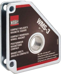 Bessey - 3-3/8" Wide x 5/8" Deep x 3-3/8" High Magnetic Welding & Fabrication Square - 48.5 Lb Average Pull Force - Top Tool & Supply