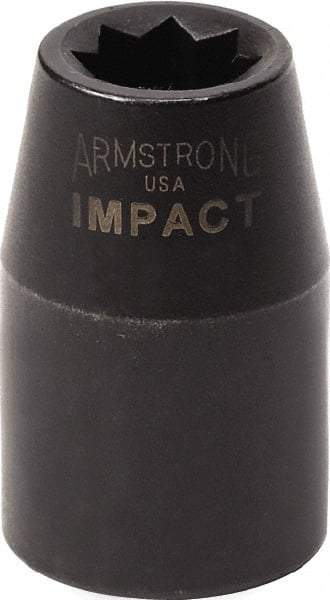 Armstrong - 1/2" Drive 3/8" Standard Impact Socket - 1-1/2" OAL - Top Tool & Supply