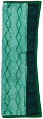 Rubbermaid - 17-1/2" Long x 12" Wide Microfiber Dust Mop Pad - Quick Connect, Green - Top Tool & Supply