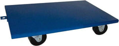 PRO-SOURCE - 1,600 Lb Capacity Steel Lip Down Dolly - 36" Long x 24" Wide, 4" Wheels - Top Tool & Supply