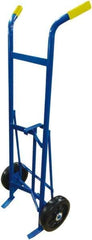 PRO-SOURCE - 1,000 Lb Load Capacity, 30 & 55 Gal Drum Hand Truck - 25-1/2" Wide x 61" High, 2 Steel Wheels - Top Tool & Supply