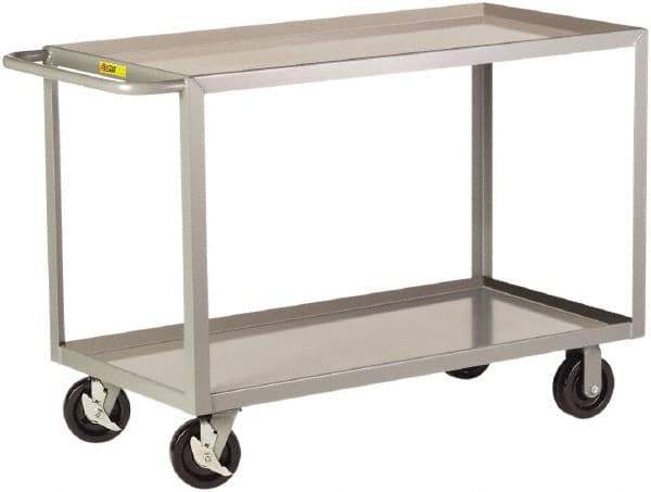 Little Giant - 3,600 Lb Capacity, 30" Wide x 53-1/2" Long x 36" High Shelf Cart - 2 Shelf, Steel - Top Tool & Supply