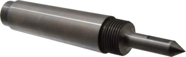 Riten - 1/2" Head Diam, Steel Long Point Solid Dead Center - 4MT Morse Taper, 1/2" Point Diam, 2" Point Length, 2-5/8" OAL - Top Tool & Supply