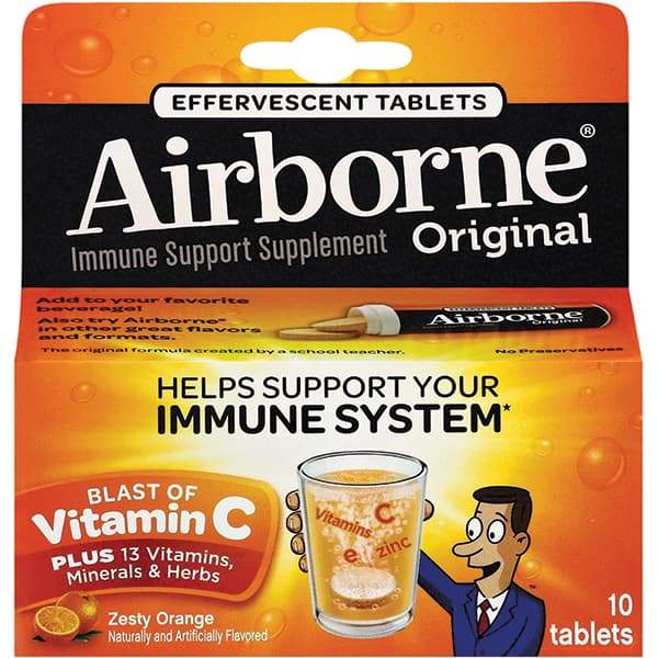 Airborne - Orange Flavor Immune Support Tablets - Vitamins/Supplements - Top Tool & Supply