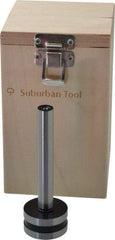 Suburban Tool - 1/2 Inch Cylinder Diameter, 1-7/16 Inch Base Diameter, 4-1/4 Inch High, Magnetic Base, Steel Cylinder Square - 0.0001 Inch Accuracy, Includes Wooden Storage Case - Top Tool & Supply