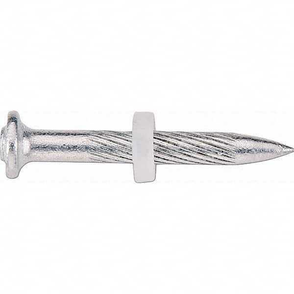 Powder Actuated Pins & Threaded Studs; Type: Drive Pin; Shank Length (Inch): 3/4; Shank Diameter (Decimal Inch): 0.7500; Head Diameter (mm): 8.000; Material: Steel; Thread Length (Inch): 0; Finish/Coating: Zinc; Material Application: Concrete