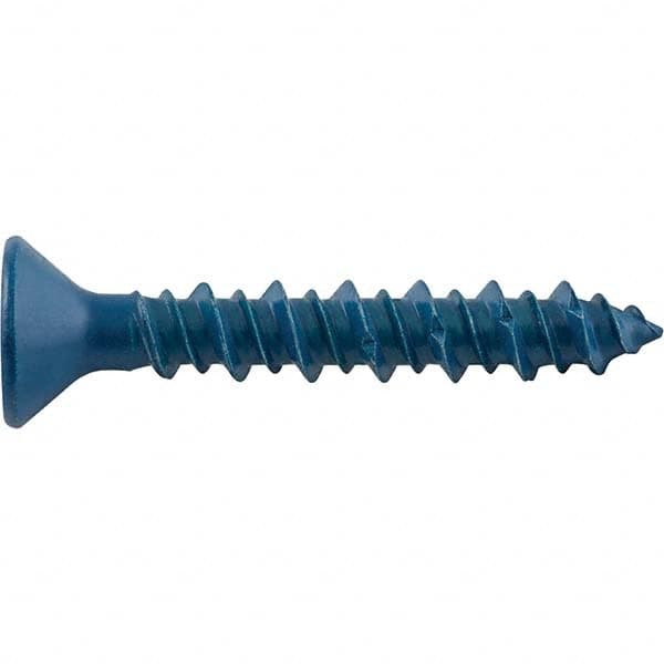 3/16″ Diam, 2-3/4 Overall Length, Phillips Drive Concrete Screw & Masonry Fastener Carbon Steel, Blue StalGard Finish