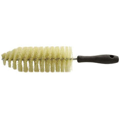 Brush Research Mfg. - 2-3/4" Diam Helical Polypropylene Tube Brush - Single Spiral, 0.012" Filament Diam, 8-1/4" Brush Length, 13-1/2" OAL, 0.245" Diam Plastic Handle Shank - Top Tool & Supply