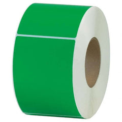 Value Collection - Pack of 4 Rolls, 1,000 Labels per Roll, 4" x 6" Dark Green Topcoated Facestock Thermal Labels - Top Tool & Supply