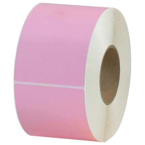 Value Collection - Pack of 4 Rolls, 1,000 Labels per Roll, 4" x 6" Pink Topcoated Facestock Thermal Labels - Top Tool & Supply