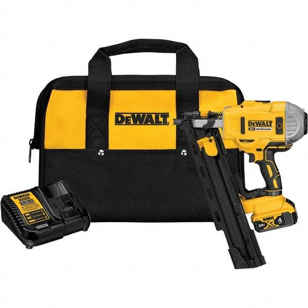 DeWALT - Cordless Nailers Fastener Type: Framing Nailer Kit Nail Length (Inch): 2" - 3-1/4" - Top Tool & Supply