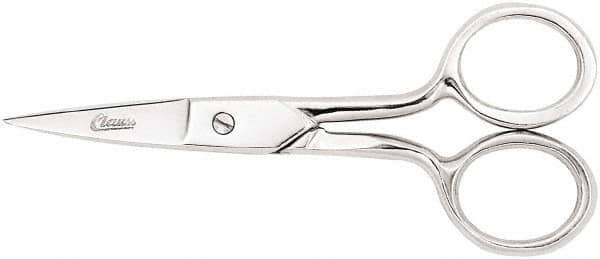 Clauss - 1" LOC, 6-3/4" OAL Straight Scissors - Steel Straight Handle, For Paper, Fabric - Top Tool & Supply