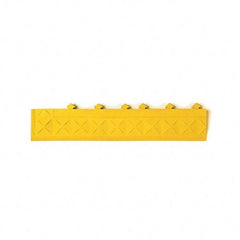 Ergo Advantage - 22" Long x 4" Wide x 1" Thick, Anti-Fatigue Modular Matting Anti-Fatigue Flooring - Male, 1 Interlocking Side, Yellow, For Dry Areas - Top Tool & Supply