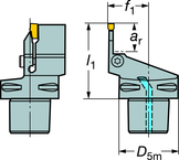 C3-RF151.23-22050-20 Capto® and SL Turning Holder - Top Tool & Supply