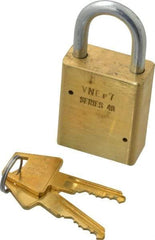 American Lock - 3/4" Shackle Clearance, Keyed Alike Tubular Padlock - 1/4" Shackle Diam, Steel - Top Tool & Supply