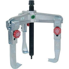 KUKKO - 3 Jaw, 1-1/2" to 9-7/8" Spread, 11 Ton Capacity, Reversible Puller - 7-7/8" Reach, For Bearings, Gears, Discs, Bushings, Seals - Top Tool & Supply