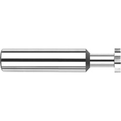 Harvey Tool - ANSI 404 (Old Std # 3) 1/2" Cut Diam, 1/8" Cut Width, 1/2" Shank, Straight-Tooth Woodruff Keyseat Cutter - Top Tool & Supply