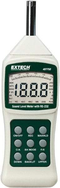 Extech - A and C Frequency Weight, LCD Display Sound Meter - 30 to 130 Decibels - Top Tool & Supply