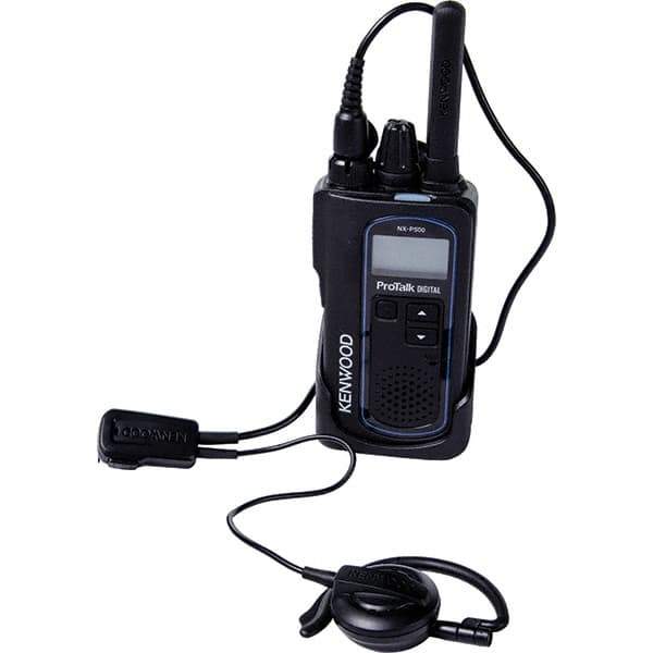 Kenwood - Ear Bud, Push to Talk Microphone Clip Mic with Earphone - Black, Use with Protalk Series Two Way Radios - Top Tool & Supply