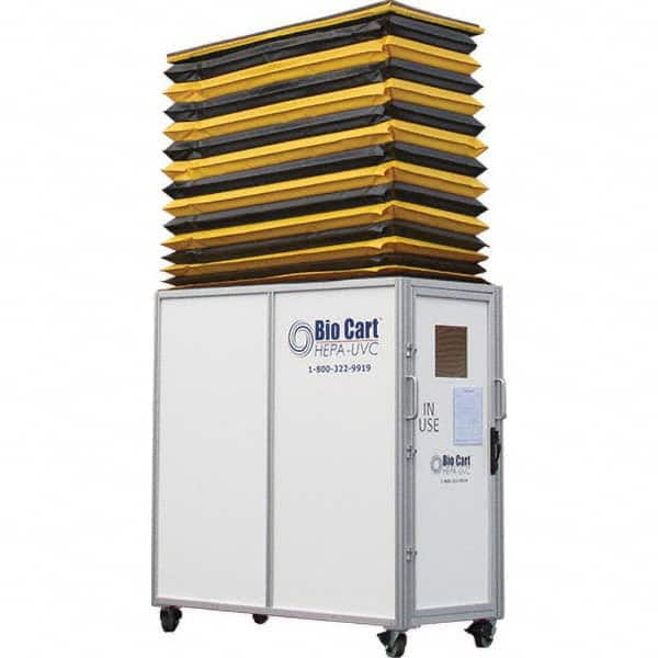 Air-Care - 36" Wide x 36" High x 75" Deep, Air Cleaner Containment Cart - Top Tool & Supply