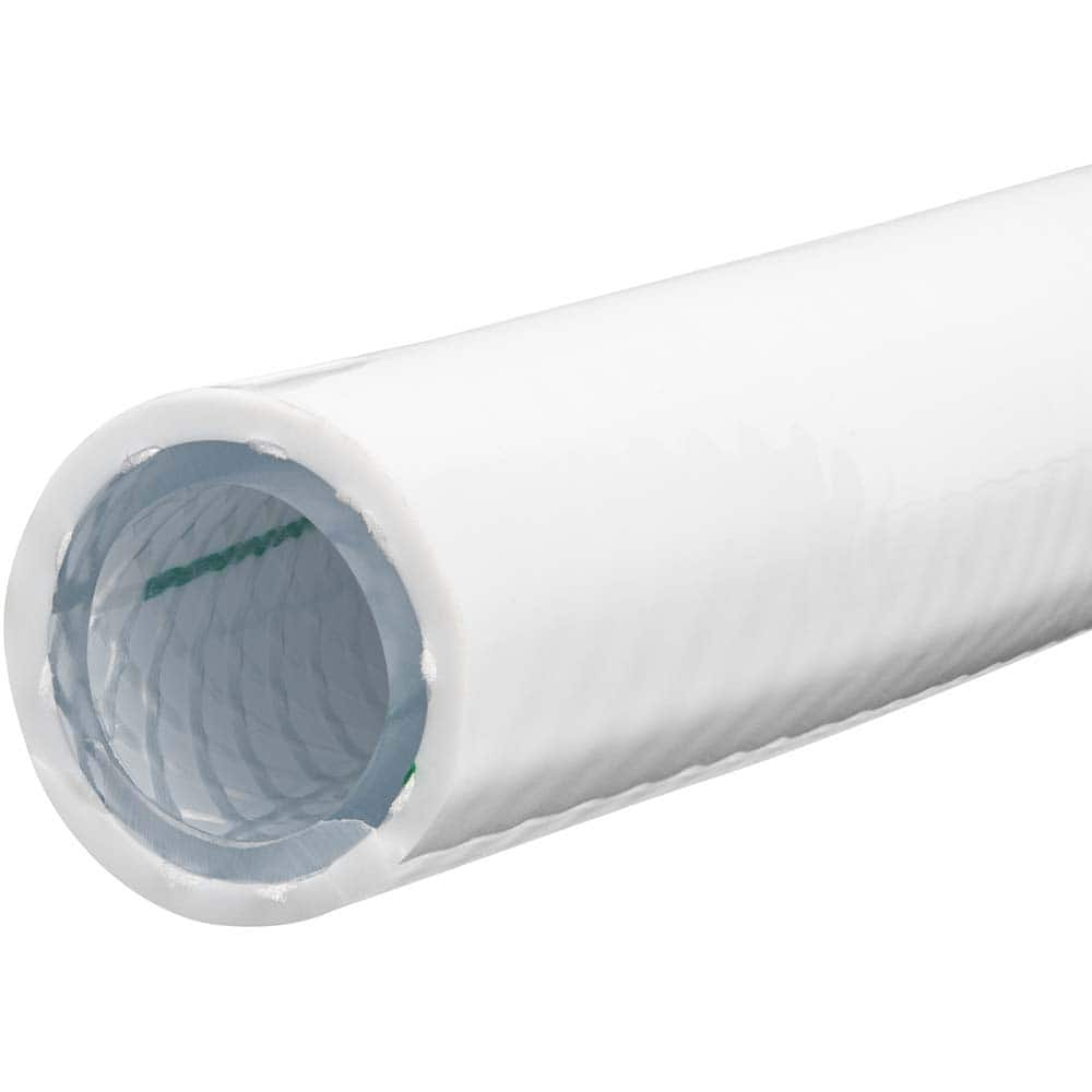 USA Sealing - Plastic, Rubber & Synthetic Tube; Inside Diameter (mm): 19.0000 ; Outside Diameter (mm): 26.0000 ; Wall Thickness (mm): 3.00 ; Material: PVC ; Maximum Working Pressure (psi): 100 ; Color: White - Exact Industrial Supply