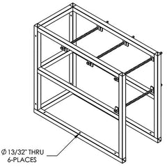 Vestil - Gas Cylinder Carts, Racks, Stands & Holders; Type: Cylinder Barricade Rack ; Fits Cylinder Diameter: 4, 5, 6, 7, 8, 9, 10, 11, 12, 13, 14 (Inch); Number of Cylinders: 0 ; Width (Inch): 16-1/2 ; Width (Decimal Inch): 16.5000 ; Height (Inch): 32 - Exact Industrial Supply