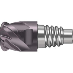 Corner Radius & Corner Chamfer End Mill Heads; Mill Diameter (Inch): 3/4; Mill Diameter (Decimal Inch): 0.7500; Length of Cut (Inch): 0.8390; Connection Type: E20; Overall Length (Inch): 1.6060; Flute Type: Spiral; Material Grade: WJ30TF; Helix Angle: 50;