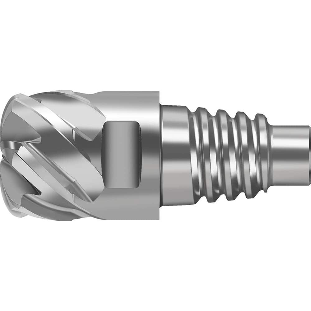 Corner Radius & Corner Chamfer End Mill Heads; Mill Diameter (Inch): 1; Mill Diameter (Decimal Inch): 1.0000; Length of Cut (Inch): 1.0080; Connection Type: E25; Overall Length (Inch): 1.9530; Flute Type: Spiral; Material Grade: WJ30RA; Helix Angle: 50; C