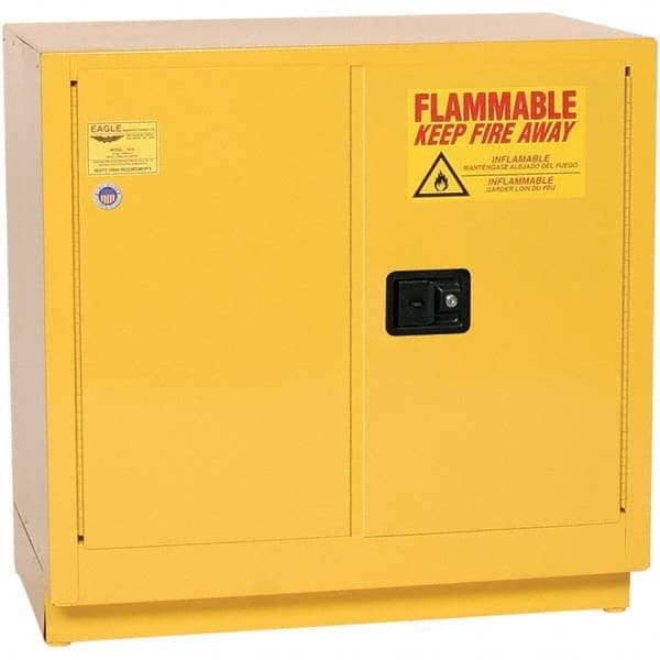 Eagle - Safety Cabinets Hazardous Chemical Type: Flammable and Combustible Liquids Color: Yellow - Top Tool & Supply