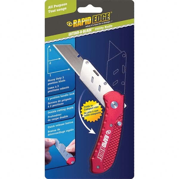 Rapid Edge - Pocket & Folding Knives Knife Type: Utility Blade Folding Knife Edge Type: Straight - Top Tool & Supply