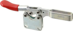 De-Sta-Co - 200 Lb Holding Capacity, Horizontal Handle, Manual Hold Down Toggle Clamp - 78° Handle Movement, 87° Bar Opening, U-Bar, Straight Base, Electro-Plated Zinc, Carbon Steel - Top Tool & Supply