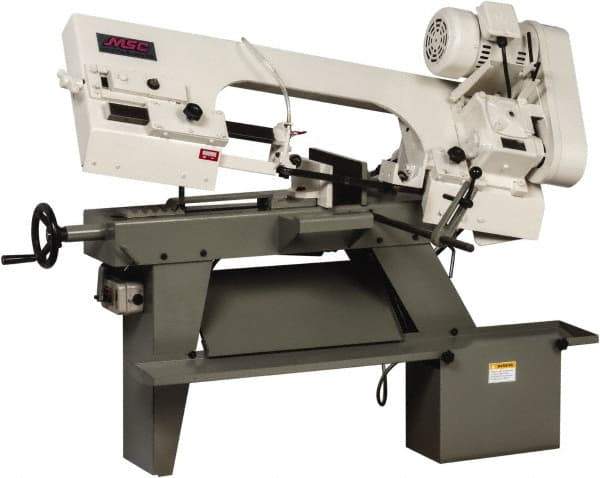 Vectrax - 7 x 12" Max Capacity, Manual Step Pulley Horizontal Bandsaw - 110 Volts, 3/4 hp, 1 Phase - Top Tool & Supply