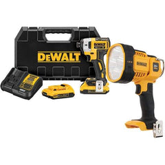 DeWALT - 20 Volt, 1/4" Drive, 20, 125, 152 Ft/Lb Torque, Cordless Impact Driver - 1000, 2800, 3250 RPM, 2 Lithium-Ion Batteries Included - Top Tool & Supply