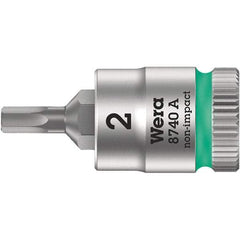 Wera - 1/4" Drive, 7/64" Hex Bit Socket - 3-3/4" OAL - Top Tool & Supply