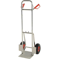 Vestil - 250 Lb Capacity 33" OAH Hand Truck - Dual Grip Handle, Aluminum, Urethane Wheels - Top Tool & Supply