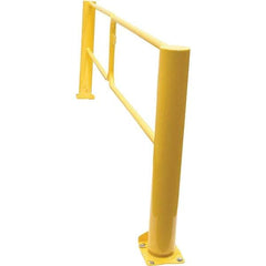 Vestil - Steel Rail Safety Gate - 137" Wide x 10" Door Height, Yellow - Top Tool & Supply