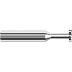 Woodruff Keyseat Cutter: 0.1875″ Cut Dia, 0.125″ Cut Width, 3/16″ Shank Dia, Staggered Tooth 2″ OAL, 6 Teeth, Solid Carbide