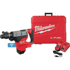 Milwaukee Tool - 18 Volt 1-3/4" SDS Max Chuck Cordless Rotary Hammer - 2900 BPM, 380 RPM, Reversible - Top Tool & Supply