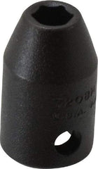 Proto - 3/8" Drive 1/4" Standard Impact Socket - 6 Points, 1-3/32" OAL - Top Tool & Supply