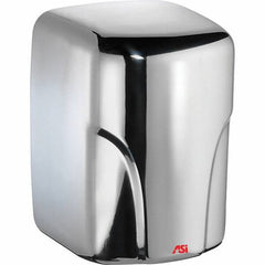 ASI-American Specialties, Inc. - 1600 Watt Bright Stainless Steel Finish Electric Hand Dryer - 110/120 Volts, 14.6 Amps, 8-1/16" Wide x 11-19/64" High x 7-5/64" Deep - Top Tool & Supply