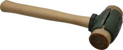 Garland - 2-3/4 Lb Head 1-3/4" Face Rawhide Split Head Hammer - 12-3/4" OAL, Wood Handle - Top Tool & Supply