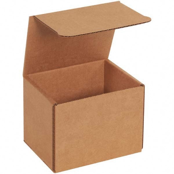 Made in USA - Pack of (50), 4" Wide x 5" Long x 4" High Corrugated Shipping Boxes - Top Tool & Supply