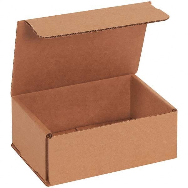 Made in USA - Pack of (50), 4-1/2" Wide x 6-1/2" Long x 2-1/2" High Corrugated Shipping Boxes - Top Tool & Supply