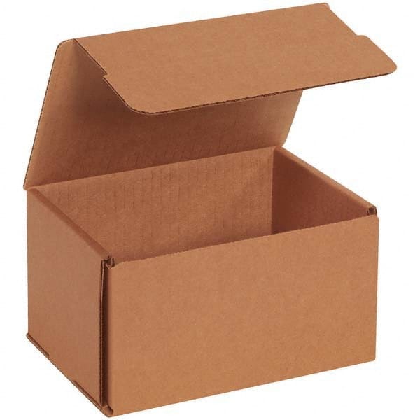 Made in USA - Pack of (50), 4-7/8" Wide x 6-1/2" Long x 3-3/4" High Corrugated Shipping Boxes - Top Tool & Supply