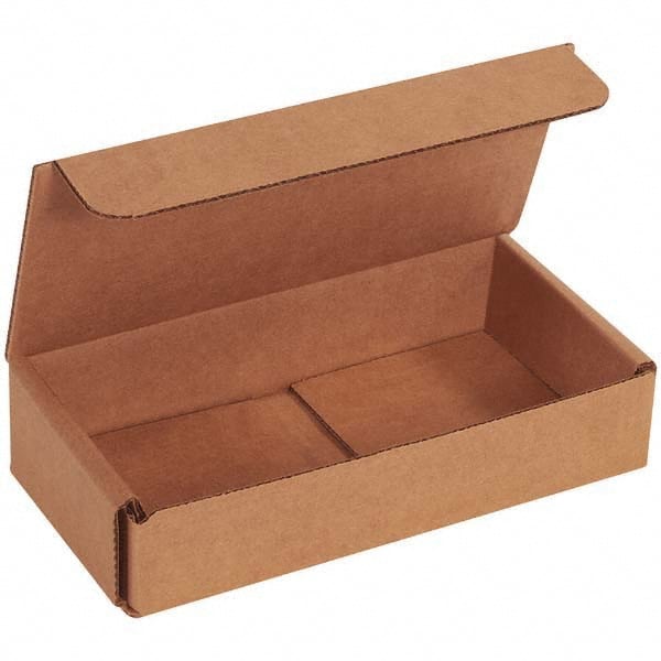 Made in USA - Pack of (50), 3-1/4" Wide x 6-1/2" Long x 1-1/4" High Corrugated Shipping Boxes - Top Tool & Supply